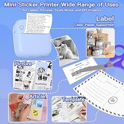 Sticker Printer Print Pod with 6 Rolls Sticker