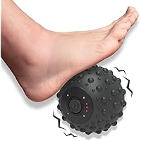 ZeenKind 4 Speed Vibrating Massage Ball Roller, Electric Rechargeable Lacrosse Ball Massager for Deep Tissue Trigger Point Th