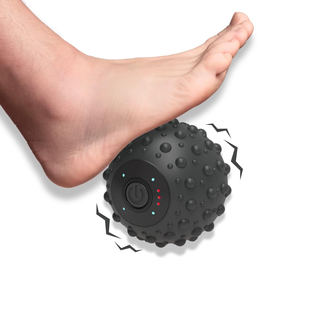 Photo 1 of ZeenKind Vibrating Foot Massage Ball for Plantar Fasciitis Relief, Portable Deep Tissue Muscle Massager, Foot Arch and Heel Pain, Rechargeable Ball Massager for Deep Tissue Trigger Point Therapy