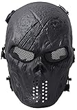 Coxeer Airsoft Mask Full Face Tactical Airsoft Mask Overhead Skull Mask Outdoor Hunting Cs War Game Mask