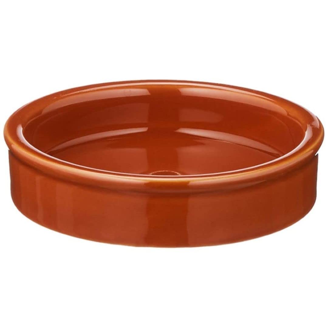 Titan Tapas Dish 4inch / 10cm - Case of 6 - Porcelain Tapas Dishes 6-piece, Brown