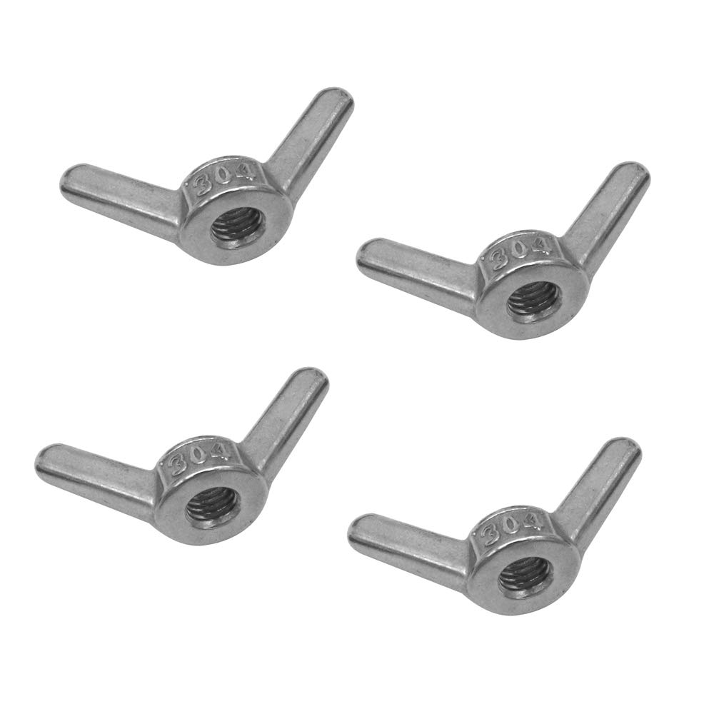 POFET 4Pcs M12 304 Stainless Steel Corner Nuts, Hand Screw Butterfly Nut, Wire Rope Chain Accessories - Image 3