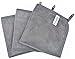KinHwa Soft Washcloths Quick Drying Face Cloths Reusable Makeup Remover Cloths Microfiber Facial Cloths for Washing Face Gray Makeup Washcloths 3 Pack