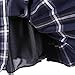 Urban CoCo Women's Elastic Waist Tartan Pleated School Skirt (Large, series 8 navy blue)