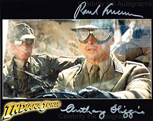 PAUL FREEMAN and ANTHONY HIGGINS as Dr. Rene Belloq and Gobler - Raiders Of The Lost Ark GENUINE AUTOGRAPHS