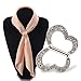 maikun Oval Scarf Ring Elegant Simple, Butterfly Silver-Tone, Size No Size