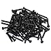 Electronics-Salon 100pcs M3 x 20mm Nylon Machine Screw, Black, Combination Phillips-Slotted Drive, Pan Head, Metric
