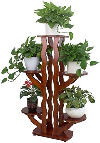 植物スタンド フラワーポットスタンド植物スタンドフラワーラックスタンドフラワーポットディスプレイスタンドフロアスタンド木製屋外バルコニー多肉植物多機能炭化多層 フラワースタンドプランタースタンド Ospacp Org Ar