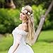 Valdler Little Daisy Flower Headband Crown with Adjustable Ribbon for Wedding Festivals Ivory