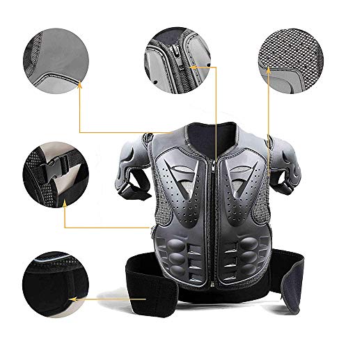 Ediors Kids Protective Gear Chest Spine Back Protector Body Armor Vest Guards for Children Multi Sports Drop Resistance Safety Protection: Riding, Inline Skatings, Dirt Bike Scooter, Skiing, Skating
