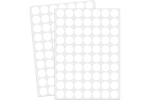 Garryewan Dot Stickers, Round Stickers, Toddler Dot Stickers, 0.75 Inch Polka Circle Dot Label Sticker, for Garage Sale Stickers/Yard Sale Price Stickers,Office/Price Stickers(White /1400 PCS)