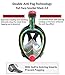 X-Lounger Full Face Snorkel Mask, 2018 New Foldable Snorkeling Mask Full Face with Detachable Camera Mount Pivot Arm and Earplug, 180° Large View Easy Breath Dry Top Set Anti-Fog Anti-Leak for Adults