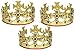Adjustable Gold King Crown (Three Pack)