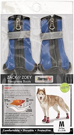 Amazon Com Zack Zoey Thermapet Neoprene Boots Blue Large Pet Supplies