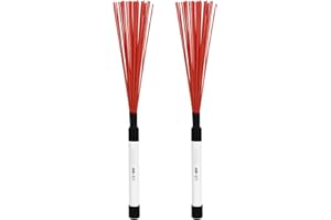 MEIBAOGE 2Pcs Drum Brush Percussion Brushes Snare Brush Jazzes Drum Brushes Professional Nylon Wire Brush with Comfortable Handle