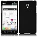 Black Hard Case Snap On Rubberized Cover For LG Optimus L9 P769 (T-Mobile)