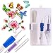 GeMoor Embroidery Punch Needle with 3 Size Needles, Embroidery Pen Craft Tool for Embroidery and DIY Sewing with Threaders, Embroidery Stitching Punch Needle Great for Handicraft Lover