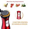 Hand Blender LINKChef 2 in 1 Hand Blender 500W, 800ml Beaker, Stainless Steel Whisk&Stirred Bar, Red&Black