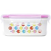 Innobaby Keepin' Fresh Stainless Bento Snack or Lunch Box with Lid for Kids and Toddlers 15 oz, BPA Free Food Storage, Pink Fish