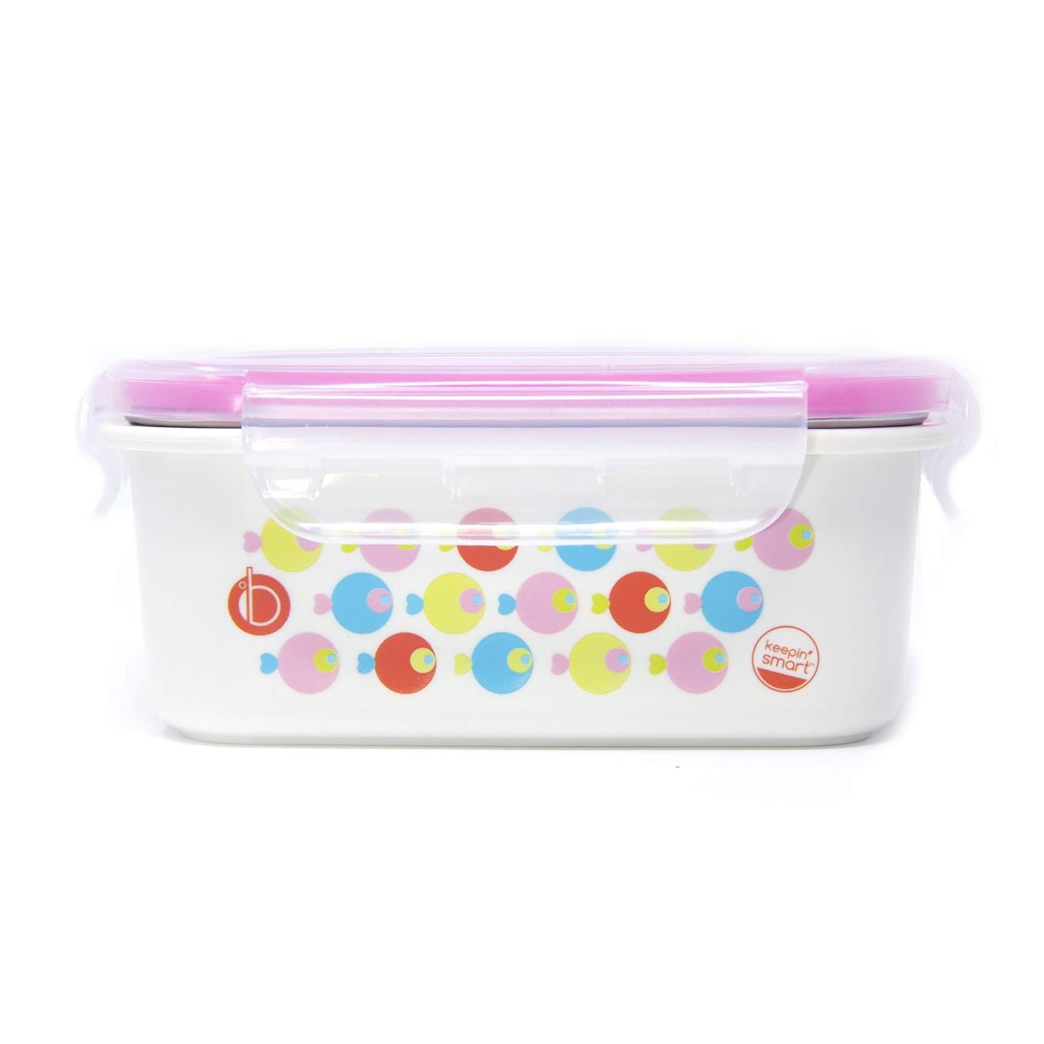innobaby Keepin' Smart Double Insulated Stainless Steel Bento Lunchbox (Pink, Fish)