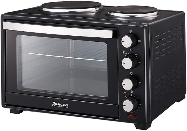 PANANASTORE Mini Oven 30L Grill Convection Electric Double Hob Hotplate