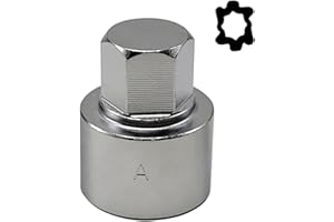 JEUCLEL 536 Wheel Locking Nut Key Compatible with VW VAG Volkswagen, (Socket OD 28mm - ID 25mm), Wheel Lock Nut Socket Adapte