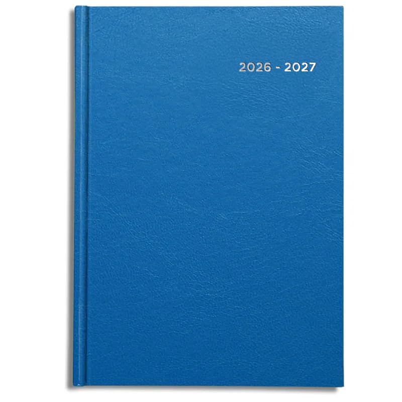 Academic Diary 2026-2027 A4 Week to View by Pirongs | Mid year Diary 2026-2027 | A4 Diary, Hardback/Casebound Quality - Bright Blue