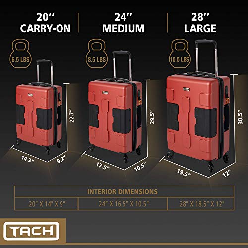 TACH V3 3Piece Hardcase Connectable Luggage & Carryon Travel Bag Set