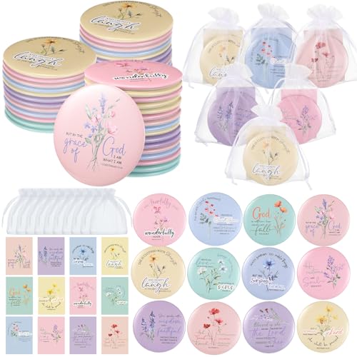 Funnymoom 48 Sets Compact Mirrors Christian Gifts for Women, Pastel Color at Amazon
