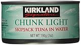Kirkland Signature Chunk Light Skipjack Tuna In Water 7oz (Pack of 12)