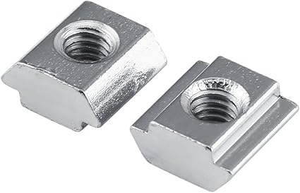 Dadi A T Per Profili In Alluminio E Lavorazione Del Legno Confezione Da 50 Dadi A T In Acciaio Al Carbonio Rivestito In Nichel Per Mobili Dadi A T Fai Da Te