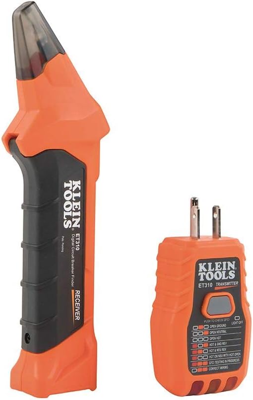 Klein Tools ET310 AC Circuit Breaker Finder with Integrated GFCI Outlet Tester - - 