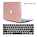 VTOSEN Macbook Pro 13 Inch Case 2017 & 2016 Release A1706/A1708, Glitter Bling PC Hard Shell Cover with Keyboard Cover for Macbook Pro 13” with & w/out Touch Bar - Rose Gold