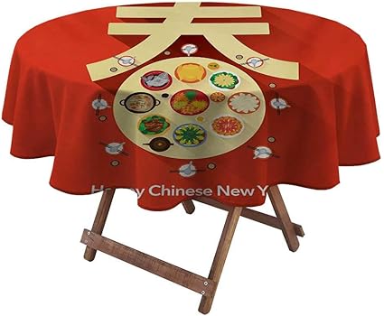 Linen cloth chinese tablecloth embroidered stylish leaves cotton flower table Amazon.com: Outdoor Tablecloth Chinese New Year Christmas Round