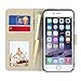 UrSpeedtekLive iPhone 6s Case, iPhone 6 Case, Premium PU Leather Funny Pattern Flip Wallet Case Cover w/Card Slots & Stand Compatible iPhone 6/6s 4.7 Inch, Flower 2