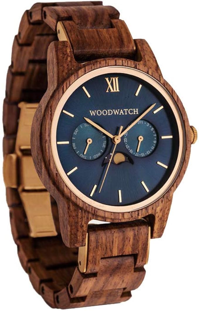 pics Woodwatch Uomo sailor orologio da uomo ufficiale woodwatch realizzato a mano movimento al quarzo giapponese orologio resistente e antispruzzo