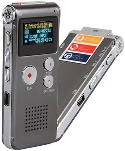 Audio Voice Recorder , Miroad Rechargeable Dictaphone Flash Drive with Stereo Mic MP3 Player, 8 GB Internal Memory Card A23