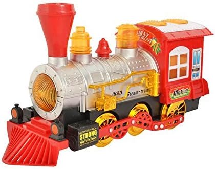 Zaprap Red Plastic Bubble Producing Locomotive With Head Light