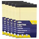 Unison (25 Count) 5x8” Writing Pad Canary Yellow Legal Pads 50pg Wide Ruled Memo Pad Office Supplies