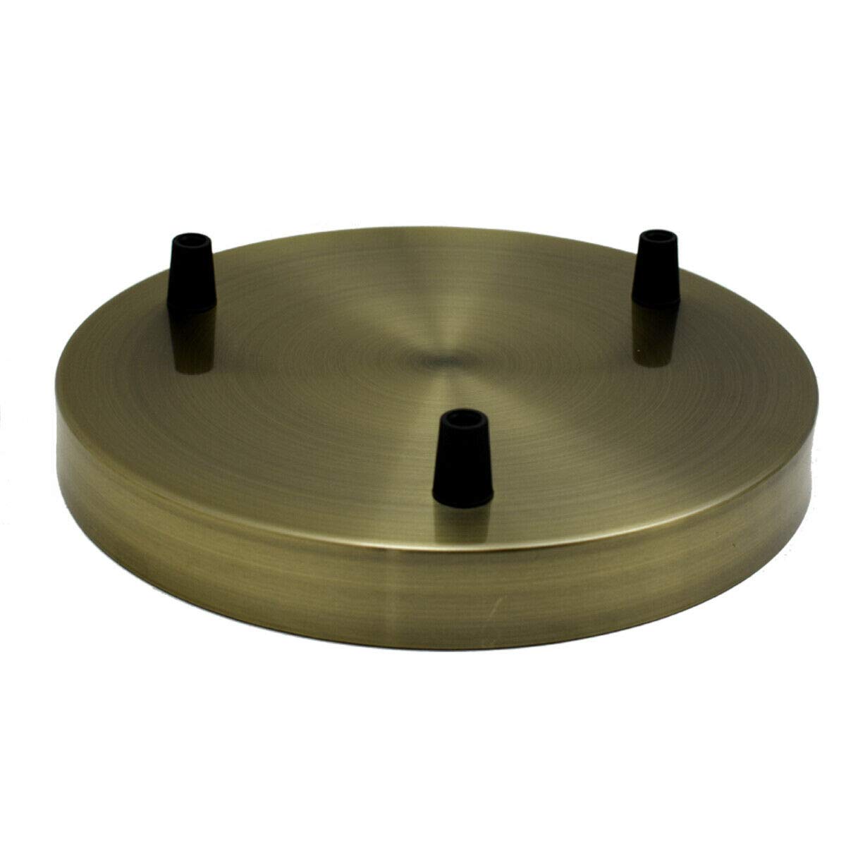 Metal Multi Outlet 3 Point 200mm Ceiling Rose for Pendant Light Fitting Versatile Accessory for Modern, Customizable, and Elegant Lighting Solutions, Multiple Drops and Arrangements. — image 1