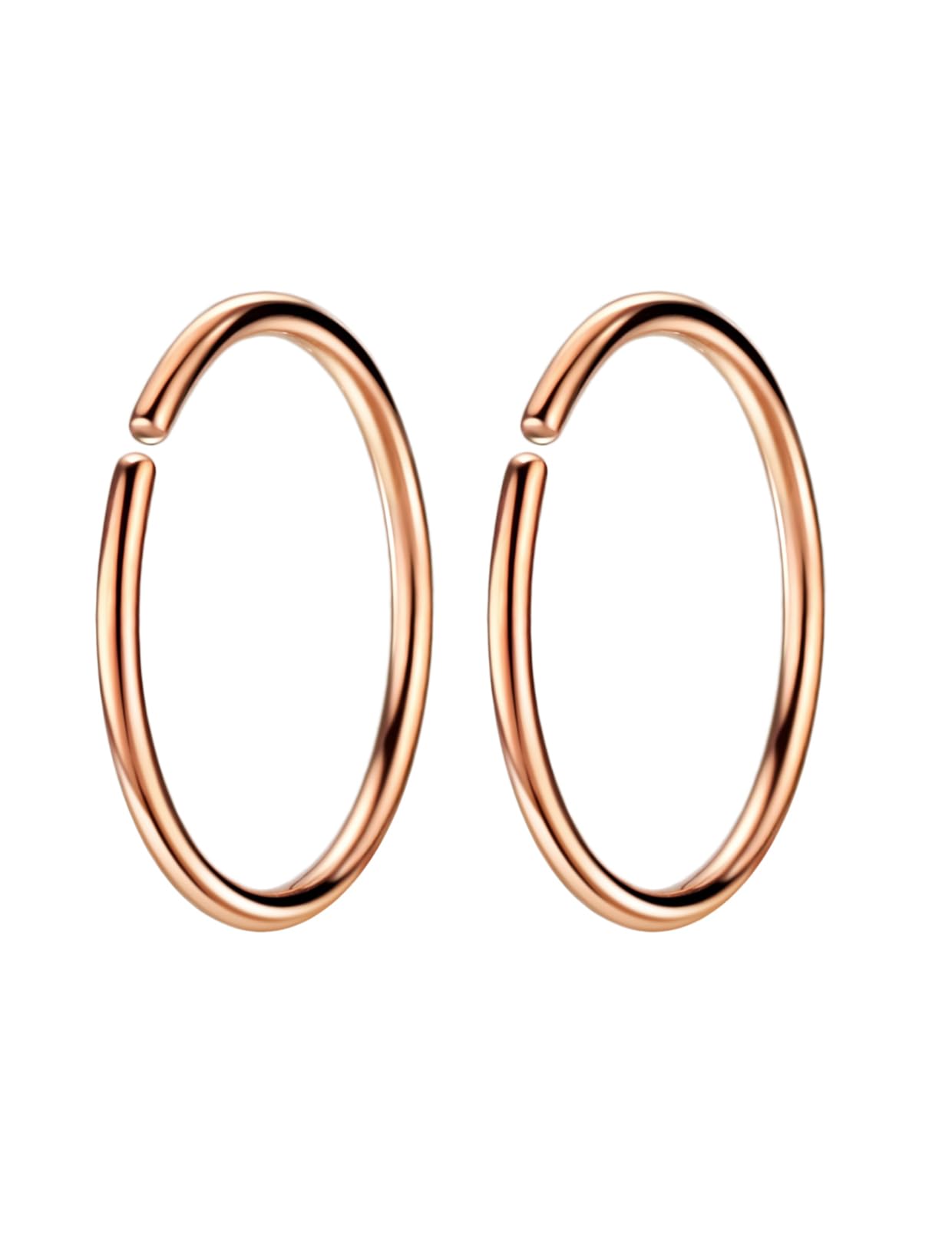 Rose Gold Small Hoop Earrings for Cartilage
