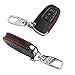 EASYGUARD LC01 genuine Leather case Cover Protector Case 1pc EC002 & EC003 PKE ALARM KEY FOB remote control (001, Black)