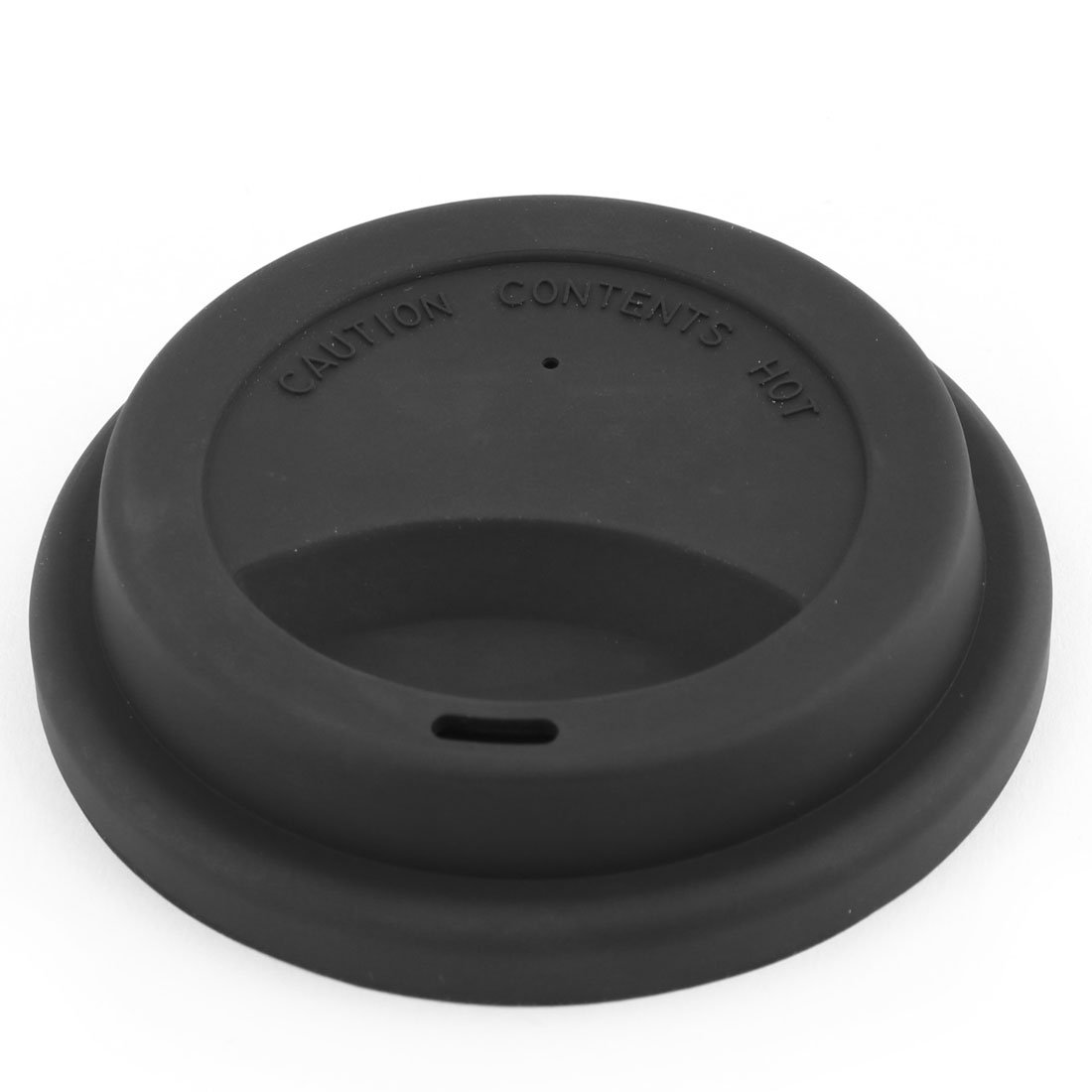 Sourcingmap Silicone Family Cafe Reusable Drinking Water Tea Coffee Mug Cup Lid Cover Black