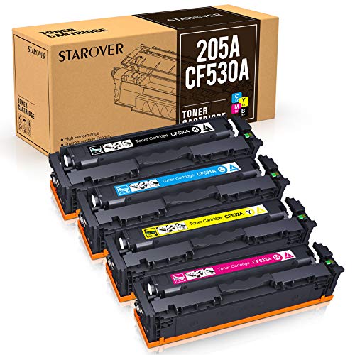 STAROVER-Reemplazo-de-Cartucho-de-Toner-Compatible-para-HP-205A-CF530A-CF531A-CF532A-CF533A-para-HP-Color-Laserjet-Pro-M181FW-M181-M180-180N-M154A-M154NW-M154-1-Negro-1-Cian-1-Magenta-1-Amarillo