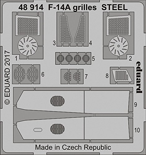 EDU48914 1:48 Eduard PE - F-14A Tomcat Grilles [STEEL] (for use with the Tamiya kit) MODEL KIT ACCESSORY