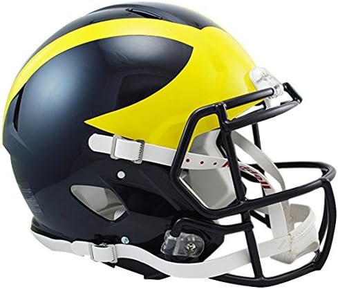 NCAA Michigan Wolverines Speed Authentic Helmet, Blue