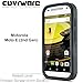 COVRWARE Moto E (2nd Gen) Case - [ Viper Series ] Dual Layer Holster Case [Kickstand] and Locking Belt Swivel Clip [ Include HD Invisible Film ] For Motorola Moto E (2nd Gen) - Black