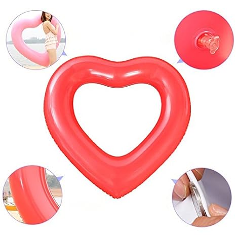 Amazon Suge 浮き輪 大きい ハート型 フロート スイムリング 足踏み