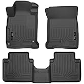 Husky Liners Weatherbeater Floor Mats | Fits 2013 - 2017 Honda Accord Sedan | Front & 2nd Row, 3-pc Black - 98481