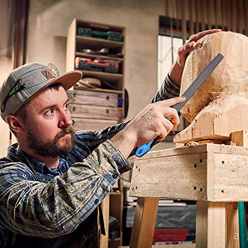 Basecent 20 Pcs Metal & Wood File Rasp Set, T12 High Carbon Steel Hand